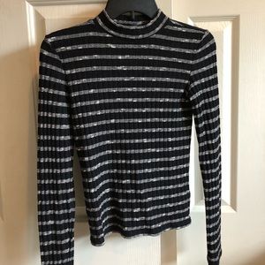 Striped turtleneck